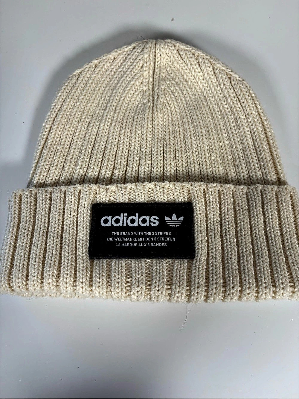 adidas Originals Trefoil Cuffed Beanie Cream